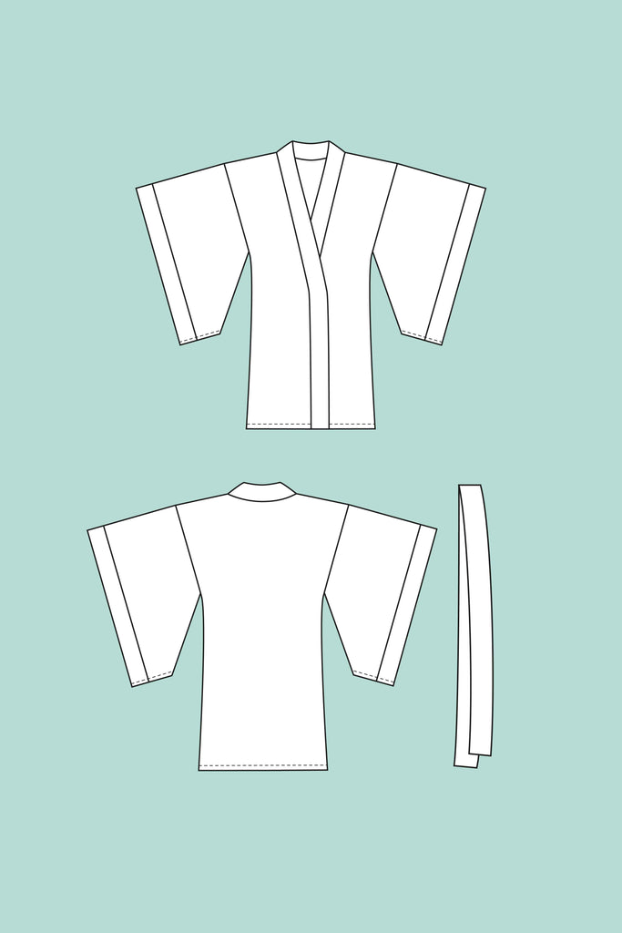 Sewing Pattern. How To Sew a Robe. Sewing Tutorial. PDF Pattern. How To Make A Robe. Robe From Scratch. Robe PDF Pattern. Kaira Robe Sewing Pattern. Loungewear Sewing Pattern. Robe youtube tutorial. Tutorial for bath robe. DIY kimono robe. Kimono robe tutorial.