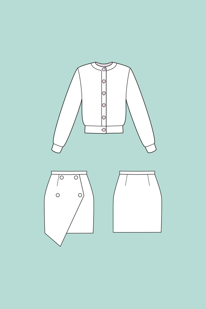 Sewing Pattern. How To Sew a Co-ord Set. Sewing Tutorial. PDF Pattern. How To Make a Co-ord Suit. Co-ord Set From Scratch. Co-ord Fashion. Jacket and Skirt Sewing Pattern. Matching Jacket And Skirt PDF Pattern.