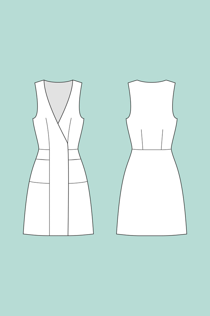 Sewing Pattern. How To Sew a Vest Dress. Vest Dress Pattern. Work Wear. Office Wear PDF Pattern. Summer Dress. Sewing Tutorial. PDF Pattern. How To Make a Vest Dress. Vest Dress From Scratch. Vest Dress Fashion. 